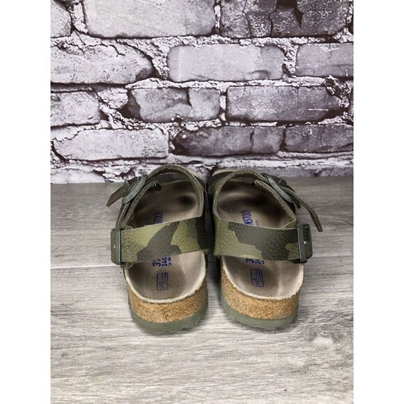 Birkenstock Milano Army Green Leather Ankle Strap Sandals Women’s Sz 37EU/6M US - Picture 5 of 16